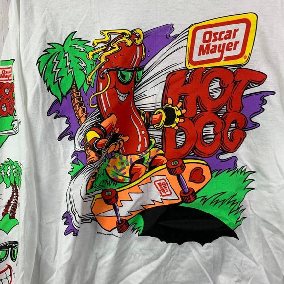 Vintage Oscar Mayer Skateboard XL HefT Long Sleeve Shirt New Men Single Stitch - Picture 3 of 11
